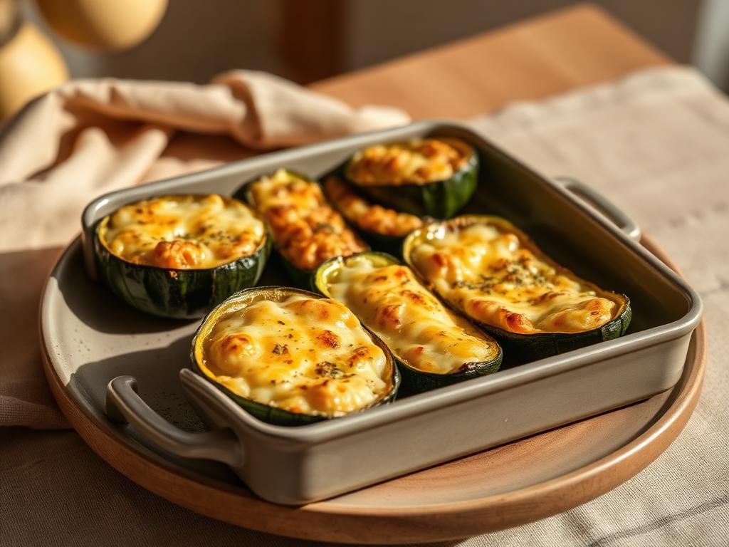 Berenjenas al horno con jitomate y queso