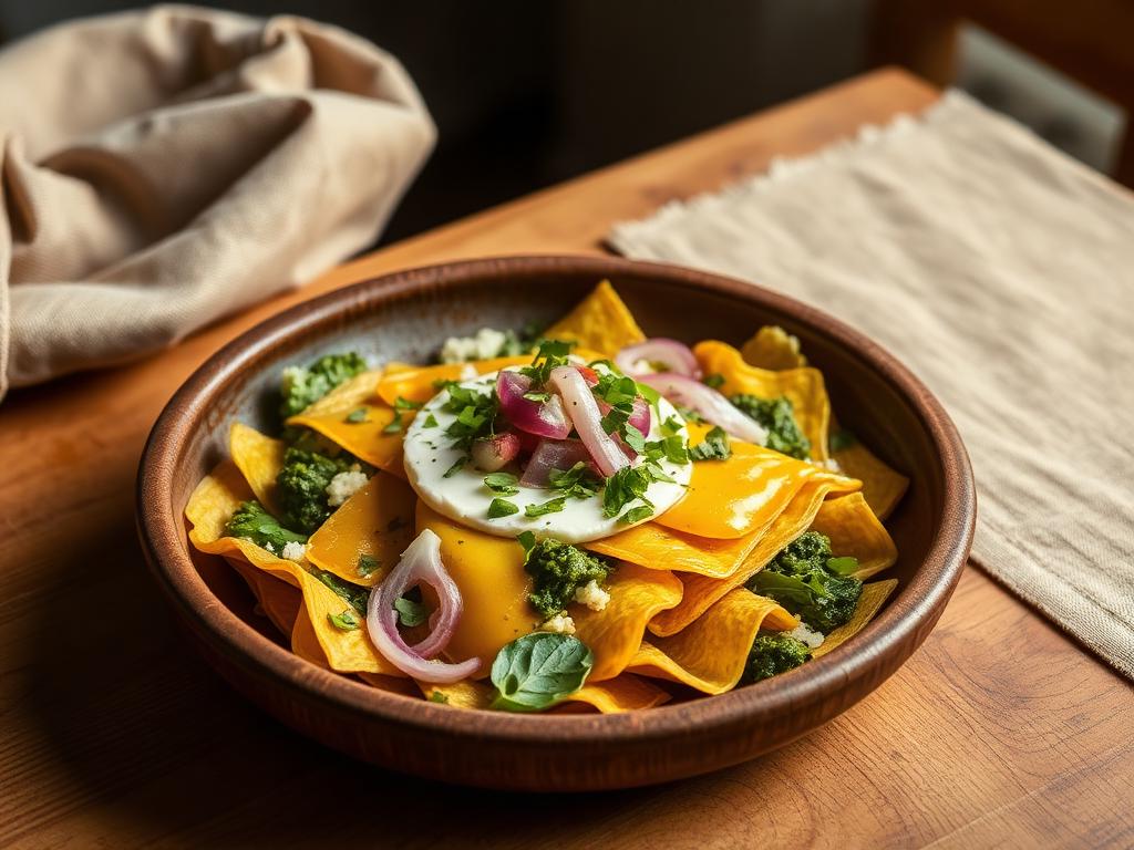 Chilaquiles verdes al horno (ligeros)