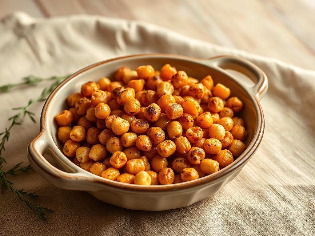 Garbanzos crujientes al horno