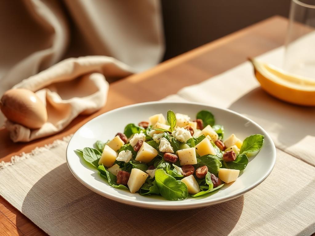 Ensalada de nopal, jitomate y queso