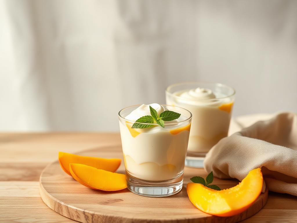 Mousse de mango con yogur