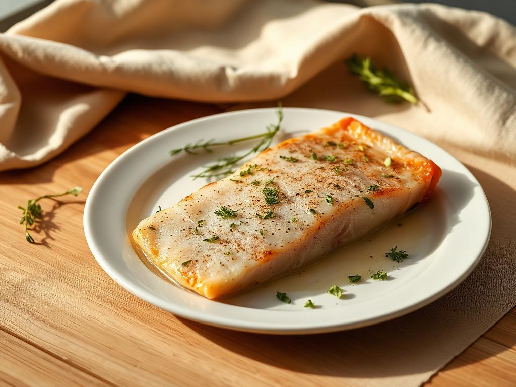 Salmón con costra de hierbas y uvas rostizadas