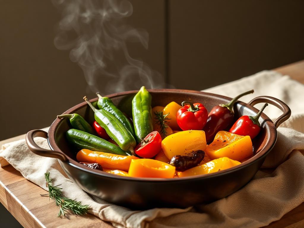 Verduras asadas con aceite de oliva